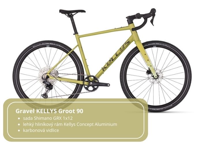 Gravel bike KELLYS Groot 90 Shimano GRX 1x12