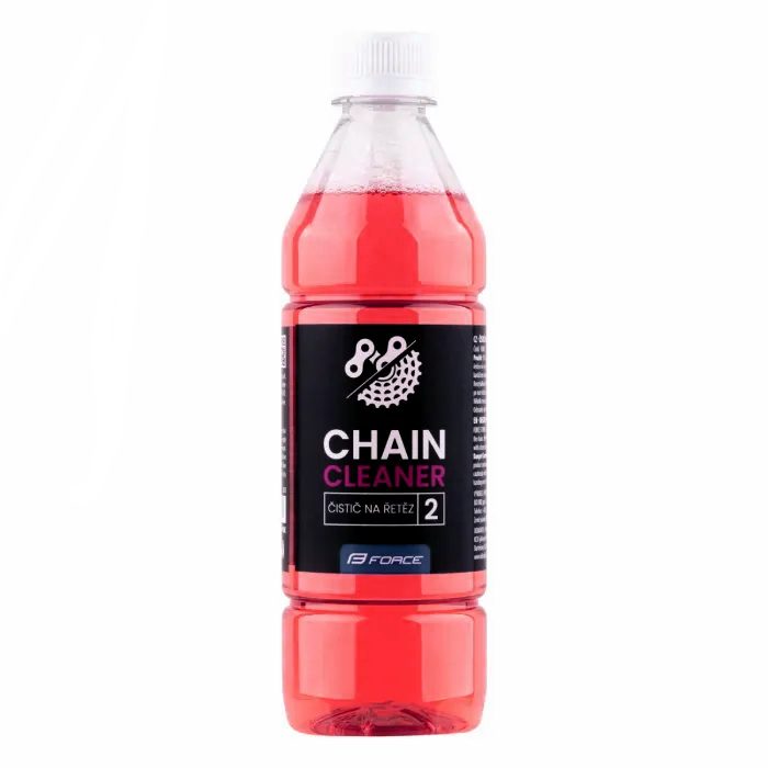 Čistič na řetězy FORCE STRONG 0,5 l, láhev, růžový