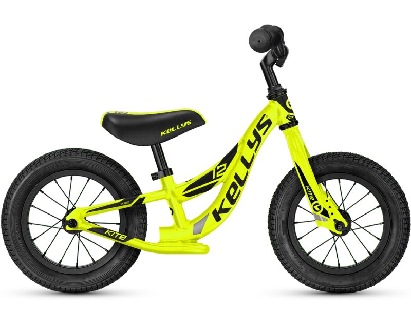 Dětské odrážedlo Kellys KITE 12 Neon Yellow, bez brzdy