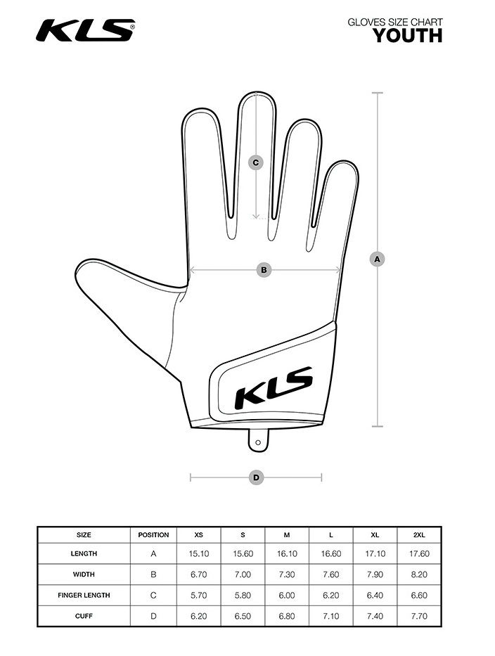 Rukavice KLS YOGI JR long, orange S