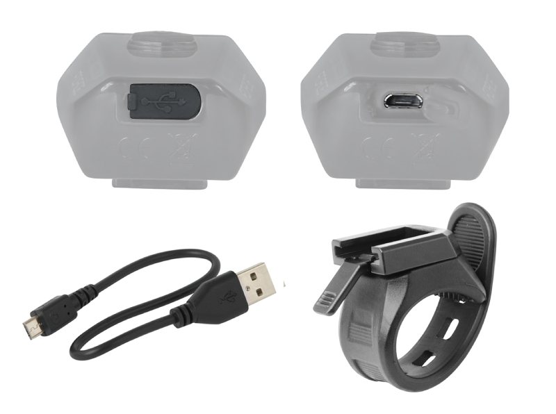 Osvětlení přední FORCE BUG 400LM USB, černé