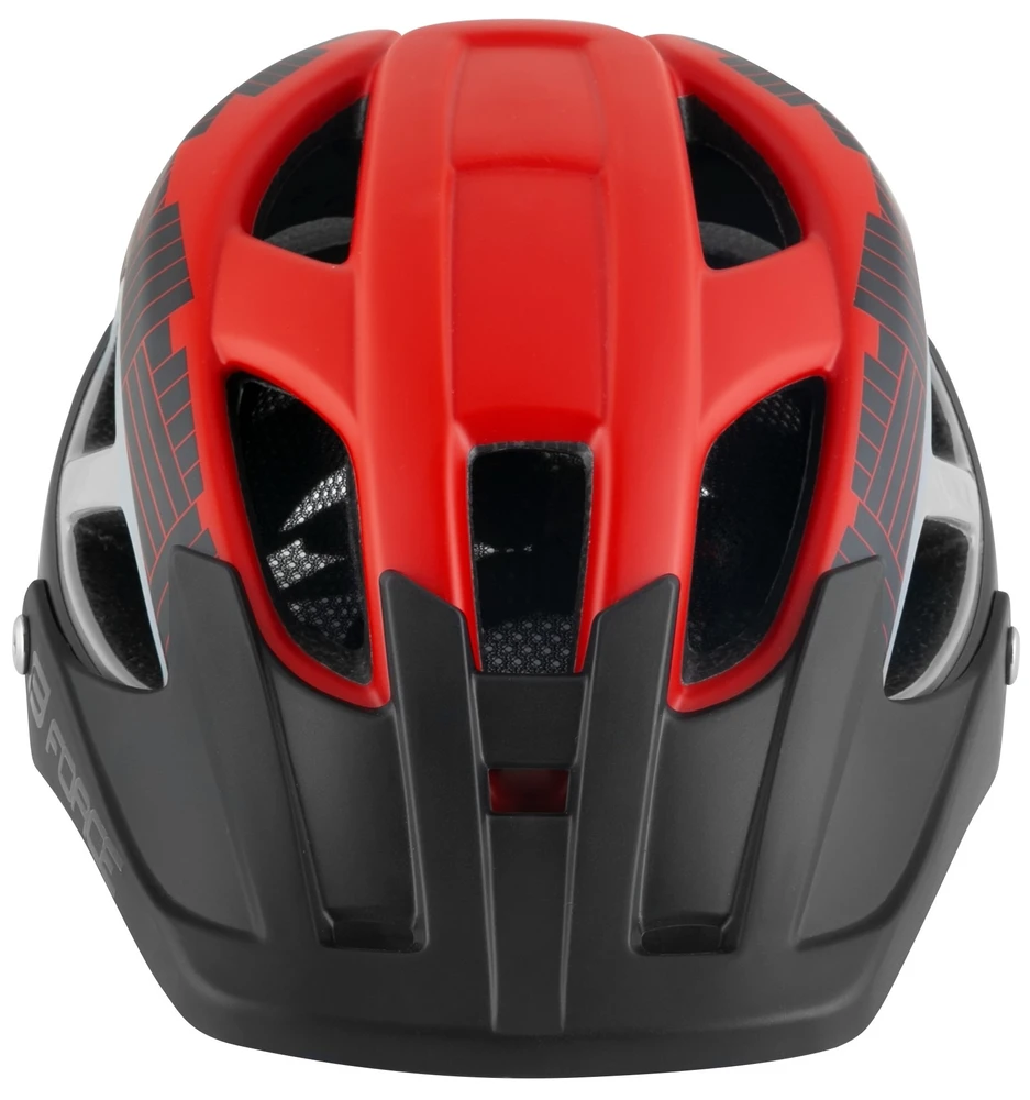 Přilba FORCE AVES MTB, červeno-černá, matná S-M