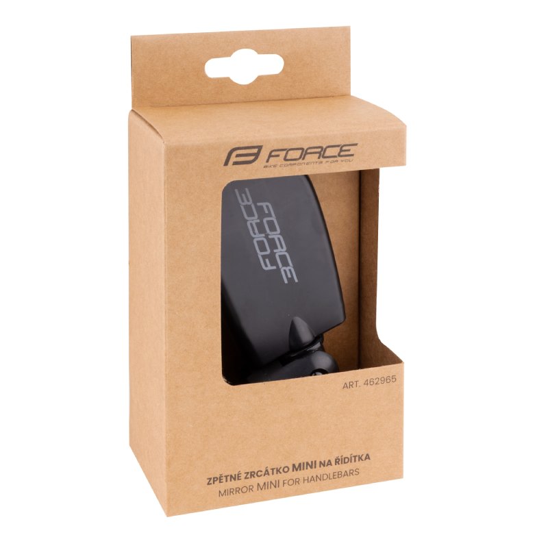 Zpětné zrcátko FORCE MINI na řídítka oboustranné, černé