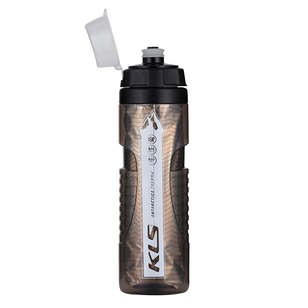 Láhev na kolo KLS ANTARCTICA New 0,65L Charcoal Black Thermo 