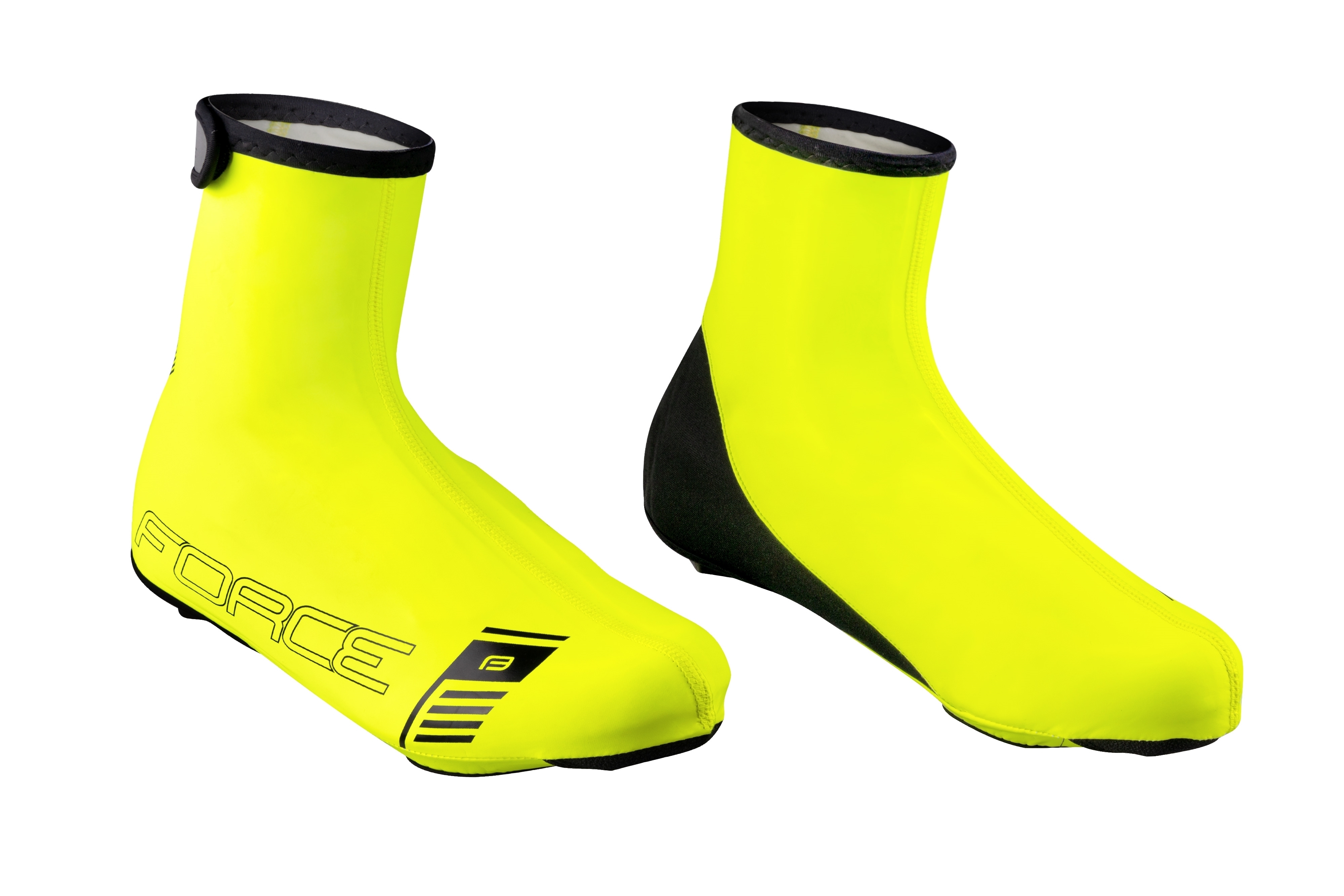 Návleky na tretry FORCE PU DRY MTB, fluo