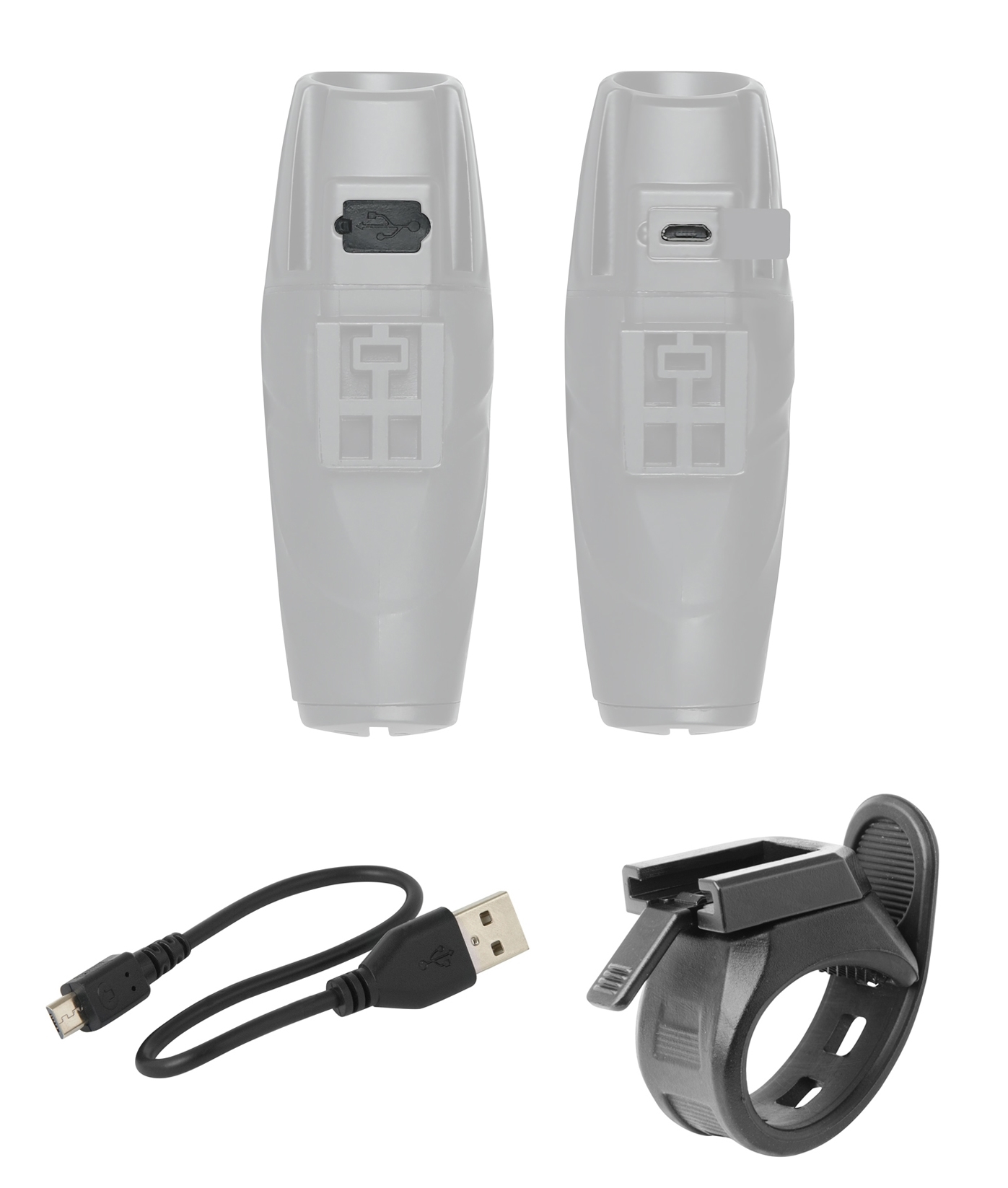 Osvětlení přední FORCE SHARK 700LM USB, černé