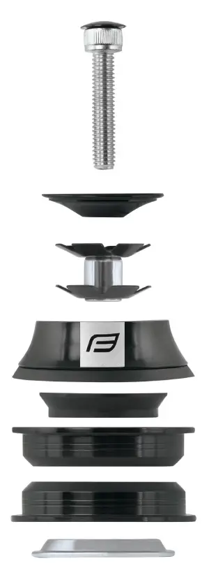 Hlavové složení F AHEAD 1 1/8'' polointegrované, Al, Ø 44mm, černé