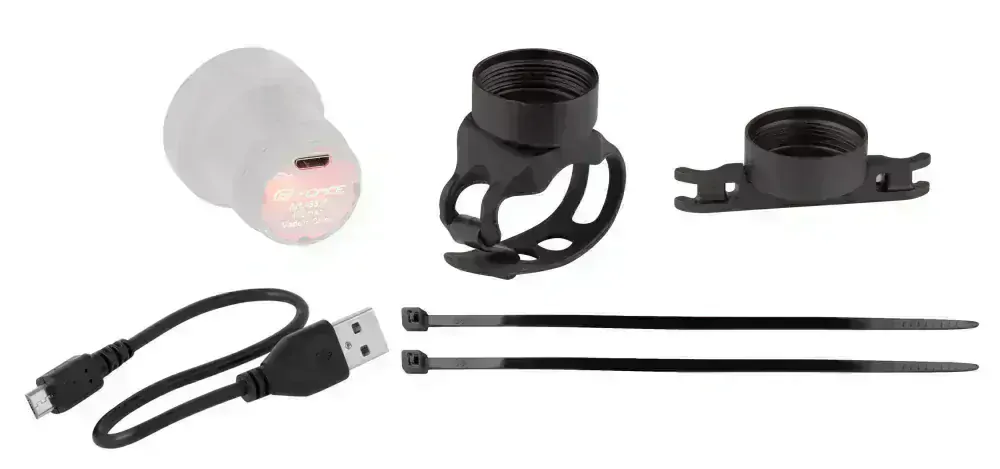Blikačka na kolo zadní FORCE GLITZ 20LM, 20x LED, USB