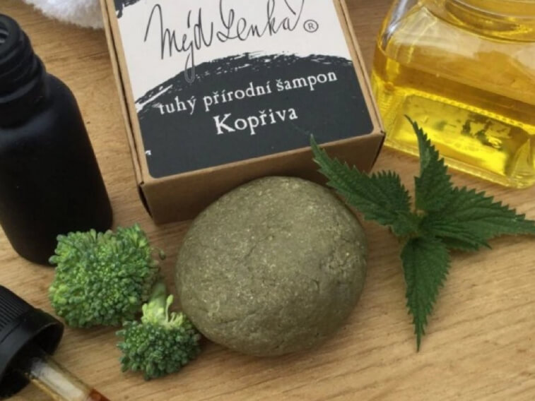 MýdLenka přírodní tuhý šampon Kopřiva - na mastné vlasy