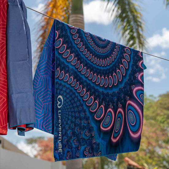 Ručník LIFEVENTURE SoftFibre Trek Towel Recycled, Giant, andaman