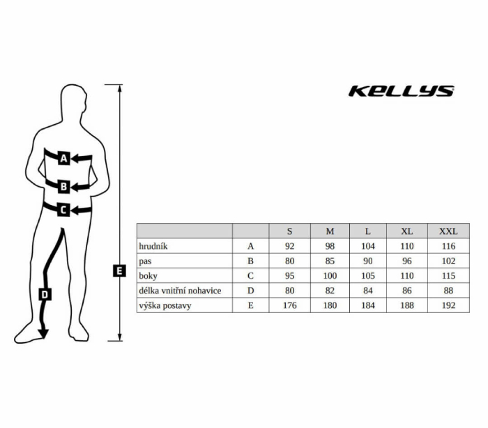 Cyklokalhoty KELLYS THERMO RBX bez vložky XXL