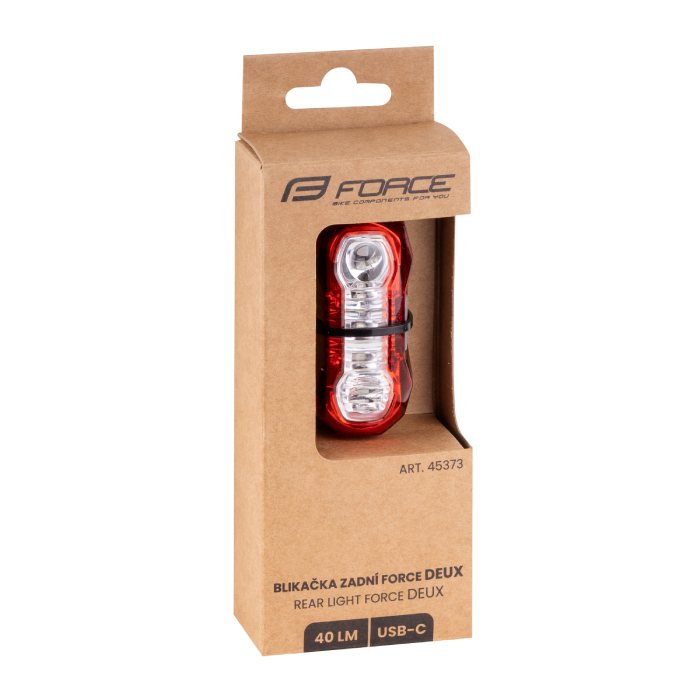 Světlo na kolo zadní Force DEUX 5x LED, USB