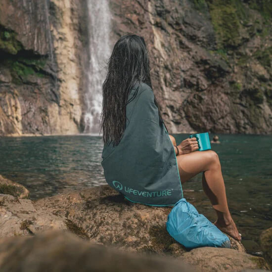 Ručník LIFEVENTURE SoftFibre Trek Towel Recycled, Large, grey