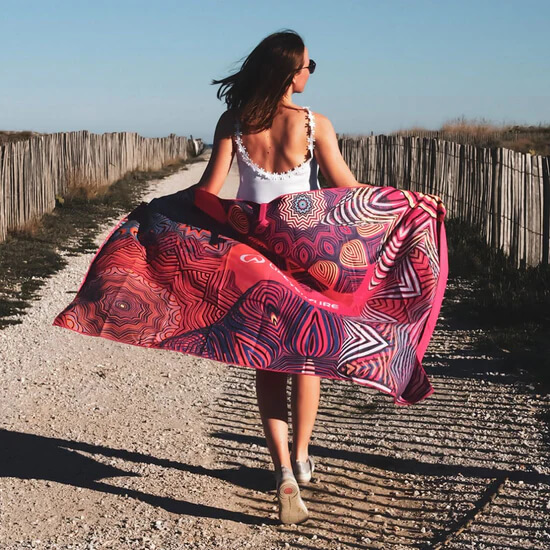 Ručník LIFEVENTURE SoftFibre Trek Towel Recycled, Giant, mandala