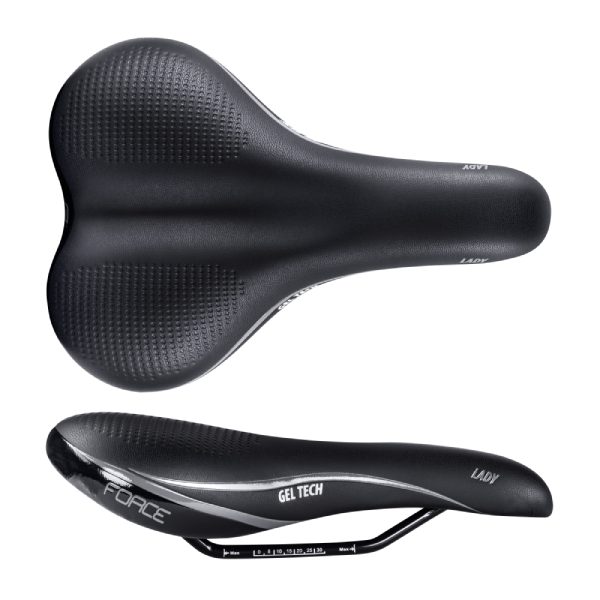 Sedlo dámské FORCE LADY Gel Tech, černé