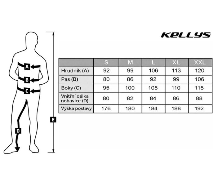 Cyklokalhoty KELLYS Rival 2, black XXL