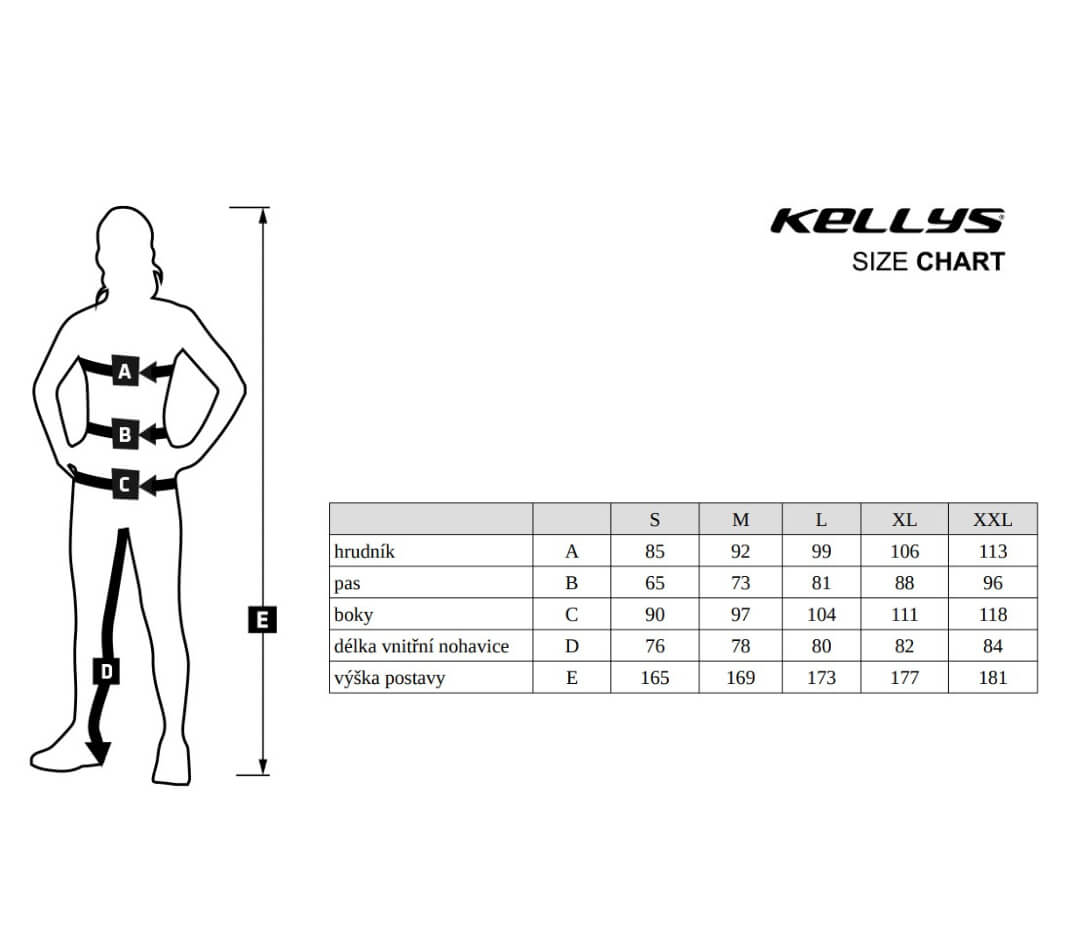 Cyklokalhoty KELLYS MADDIE 3 3/4 s vložkou, black M