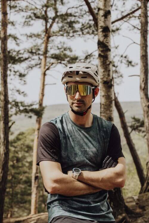 Přilba FORCE IBEX MTB, béžová-matná S-M