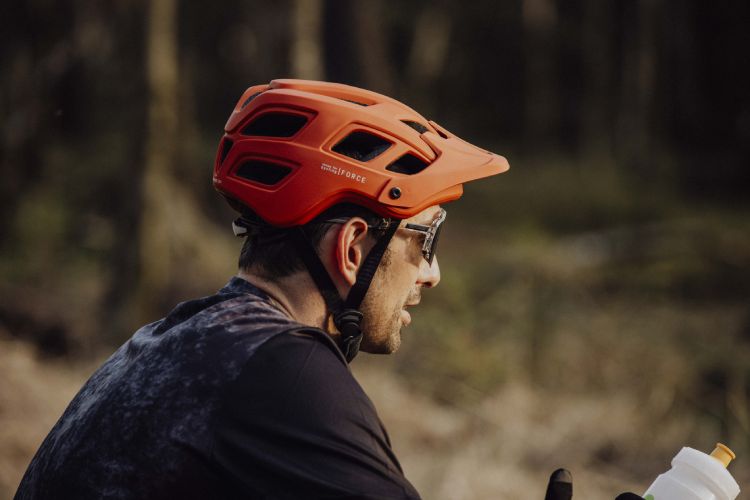 Přilba FORCE IBEX MTB, oranžová-matná