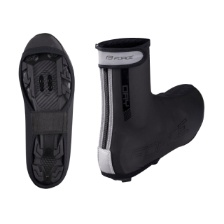 Návleky na tretry FORCE PU DRY MTB, černé