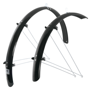 Blatníky FORCE 48 Aluflex 28" + vzpěry, černé