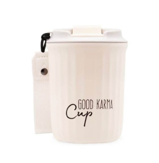 Good Karma Travel Cup - cestovní termohrnek 0,36l, white