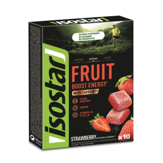 ISOSTAR Energy Fruit Boost želé bonbóny 10x10g jahoda
