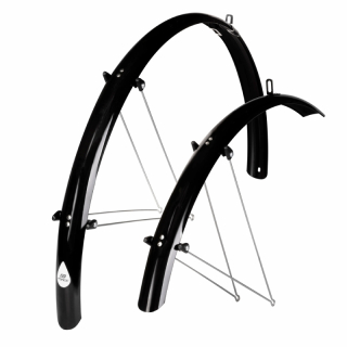 Blatníky FORCE 48 Aluflex 28" XL + V vzpěry, černé